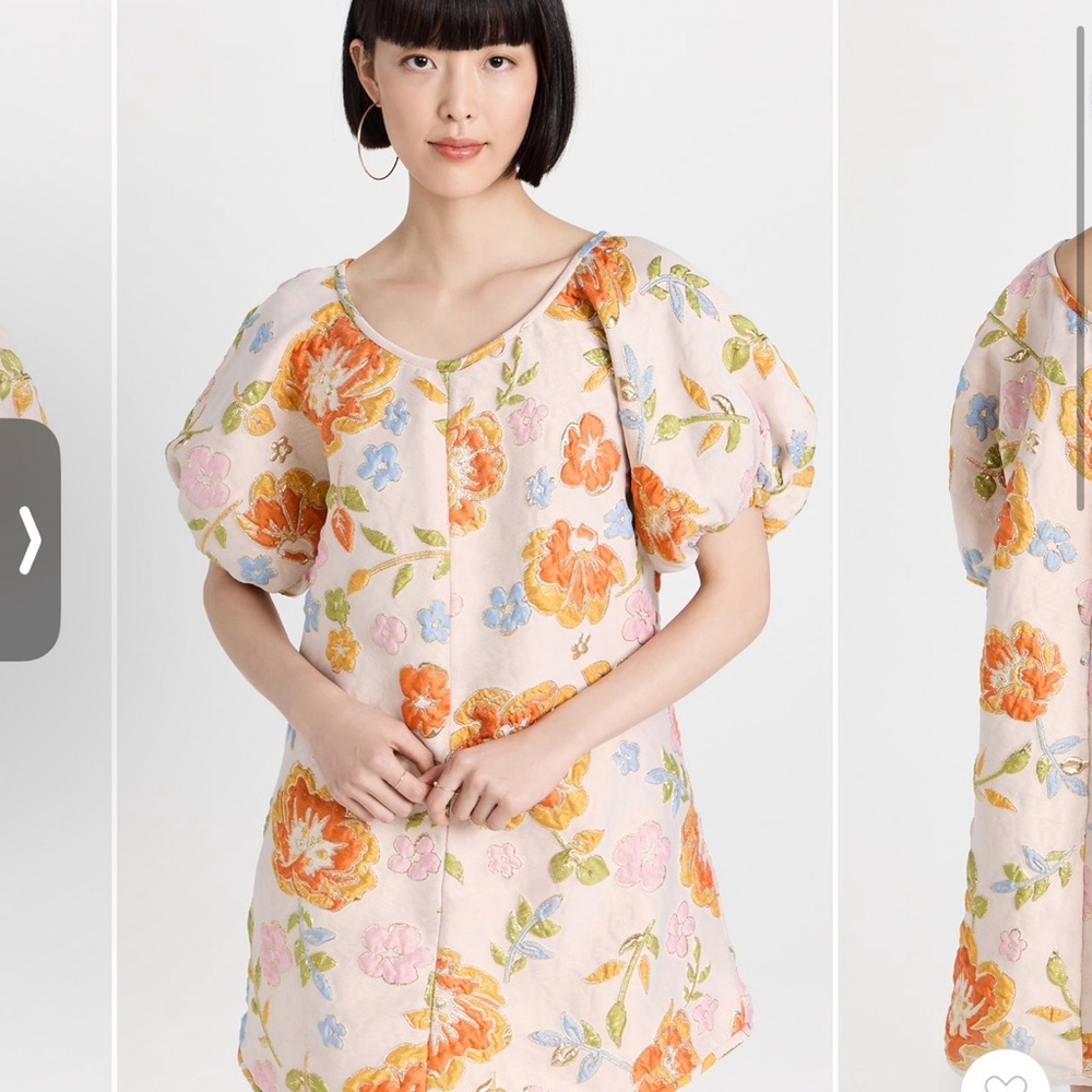 Short Sleeve Floral Good Luck Dress